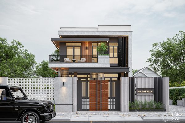thiết kế nhà phố 2 tầng 2 mặt tiền