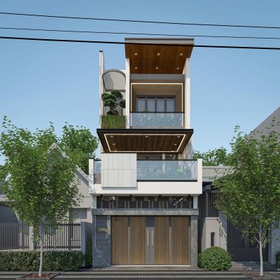 Nhà phố 3 tầng 1 tum hiện đại tại Thanh Hà, Hải Phòng